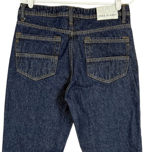 Free Planet Men's Casual Tapered Regular Fit Mid Rise Blue Denim Jean 32x30 NWT - Picture 4 of 10